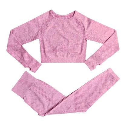 Long-Sleeve Top & Leggings Gym Set