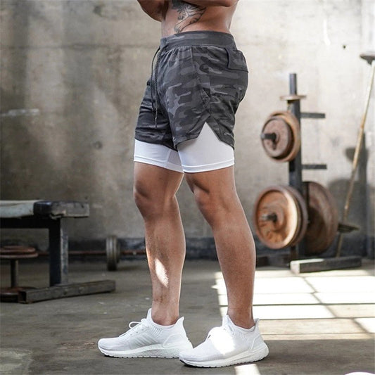Men's 2-In-1 Camo Sports Shorts