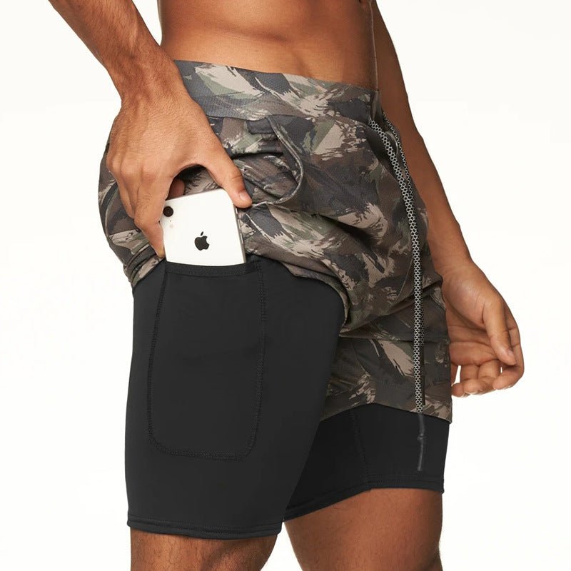 Men's 2-In-1 Camo Sports Shorts