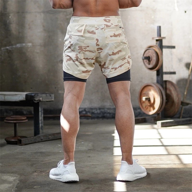Men's 2-In-1 Camo Sports Shorts
