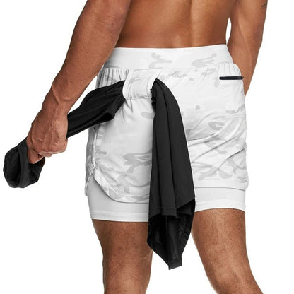 Men's 2-In-1 Camo Sports Shorts