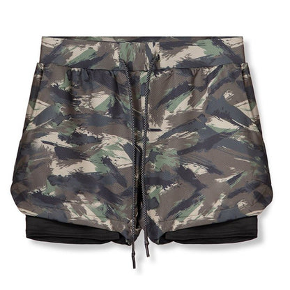 Men's 2-In-1 Camo Sports Shorts