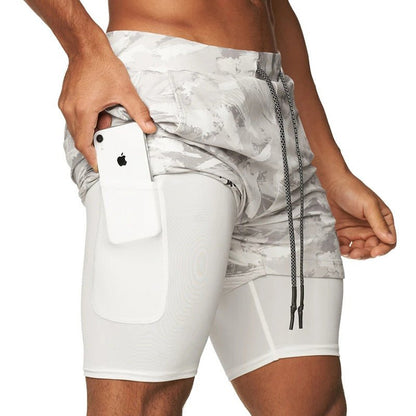 Men's 2-In-1 Camo Sports Shorts