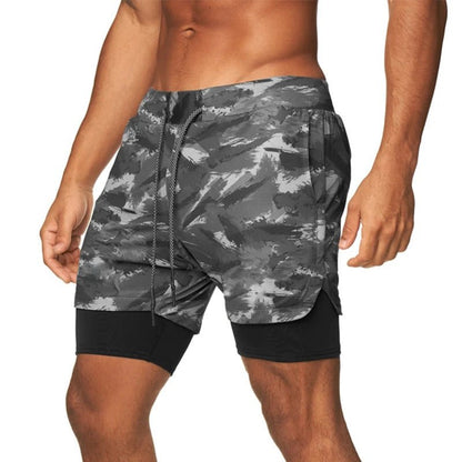 Men's 2-In-1 Camo Sports Shorts