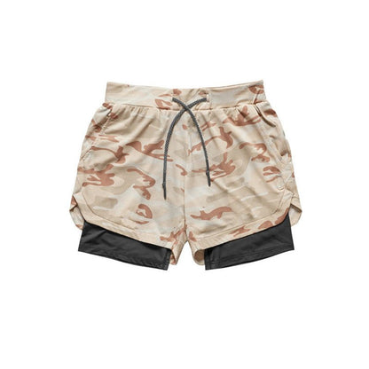 Men's 2-In-1 Camo Sports Shorts