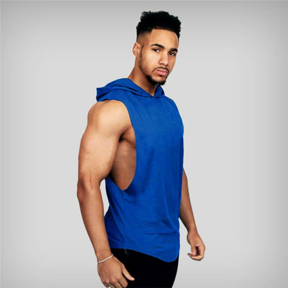 Men's "JUST GYM" Hooded Tank Top