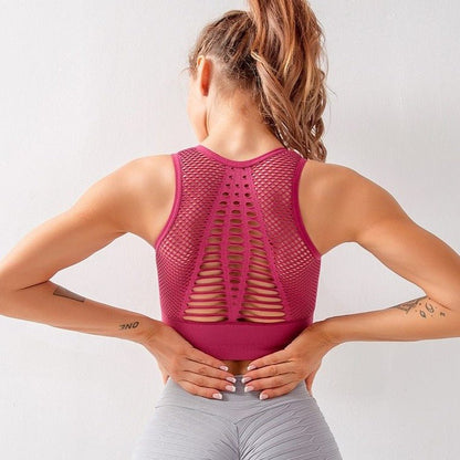 Mesh Back Padded Sports Bra