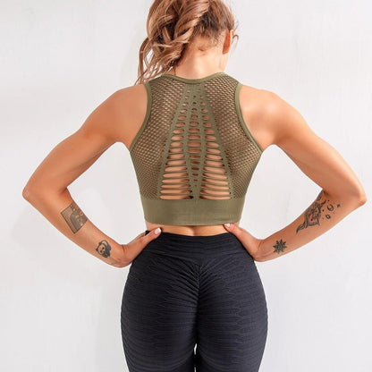 Mesh Back Padded Sports Bra