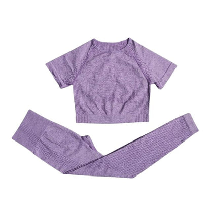 Short Sleeve Top & Leggings Gym Set