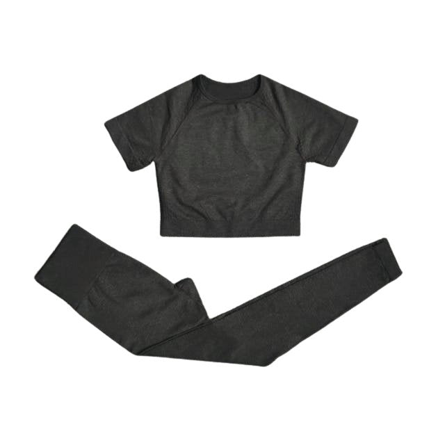 Short Sleeve Top & Leggings Gym Set