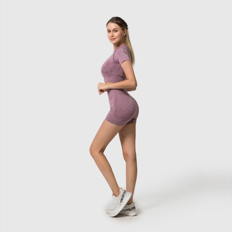 Short Sleeve Top & Shorts Gym Set