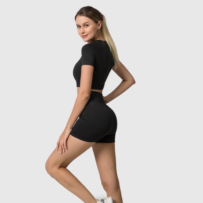 Short Sleeve Top & Shorts Gym Set