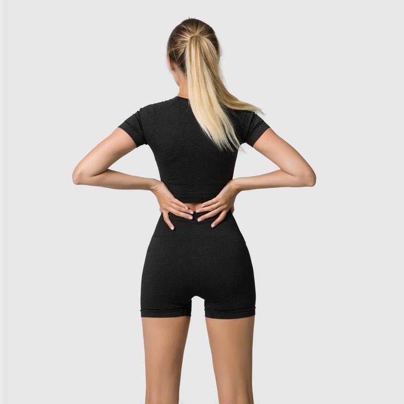 Short Sleeve Top & Shorts Gym Set