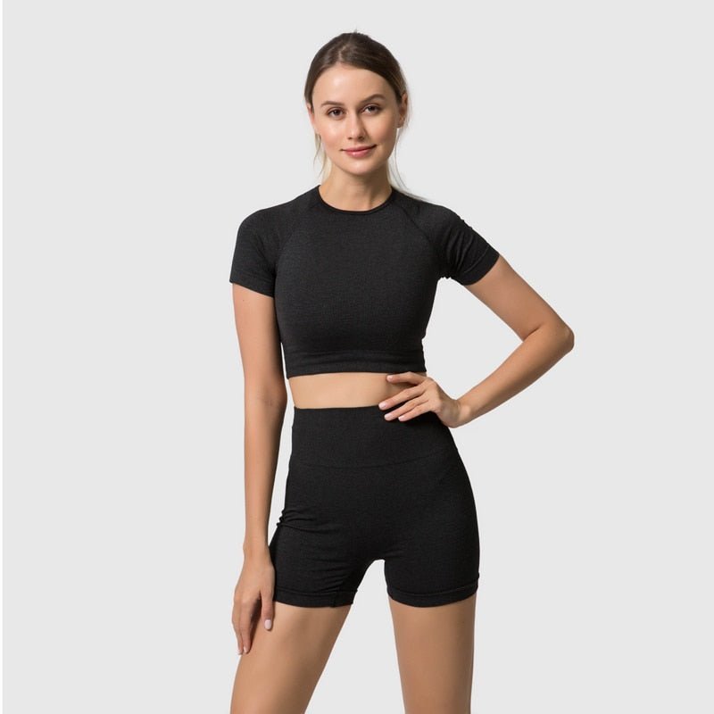 Short Sleeve Top & Shorts Gym Set
