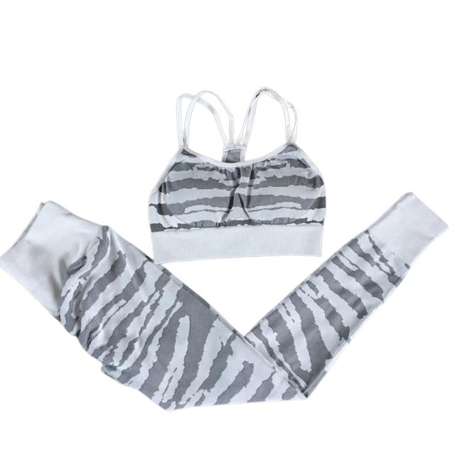 Tiger Print Seamless Gym Set
