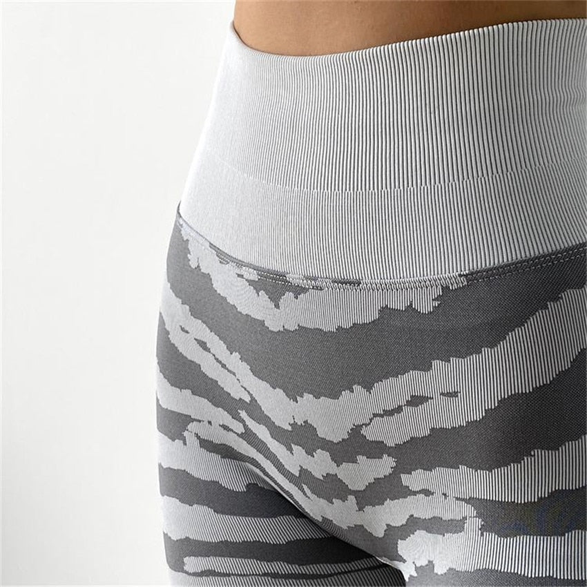 Tiger Print Seamless Gym Set