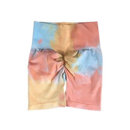 Two-Tone Tie Dye Cycling Shorts