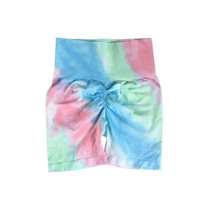 Two-Tone Tie Dye Cycling Shorts