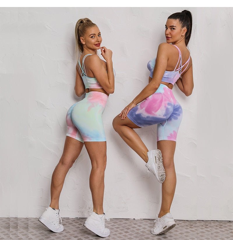 Two-Tone Tie-Dye Sports Bra