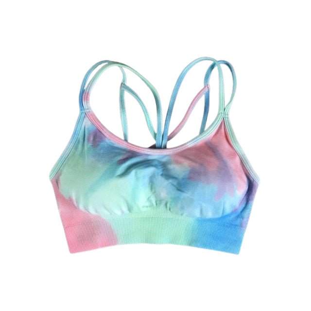 Two-Tone Tie-Dye Sports Bra