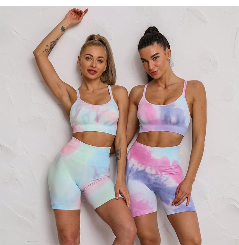 Two-Tone Tie-Dye Sports Bra