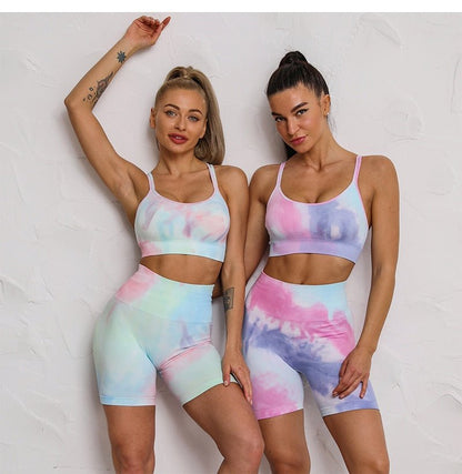 Two-Tone Tie-Dye Sports Bra