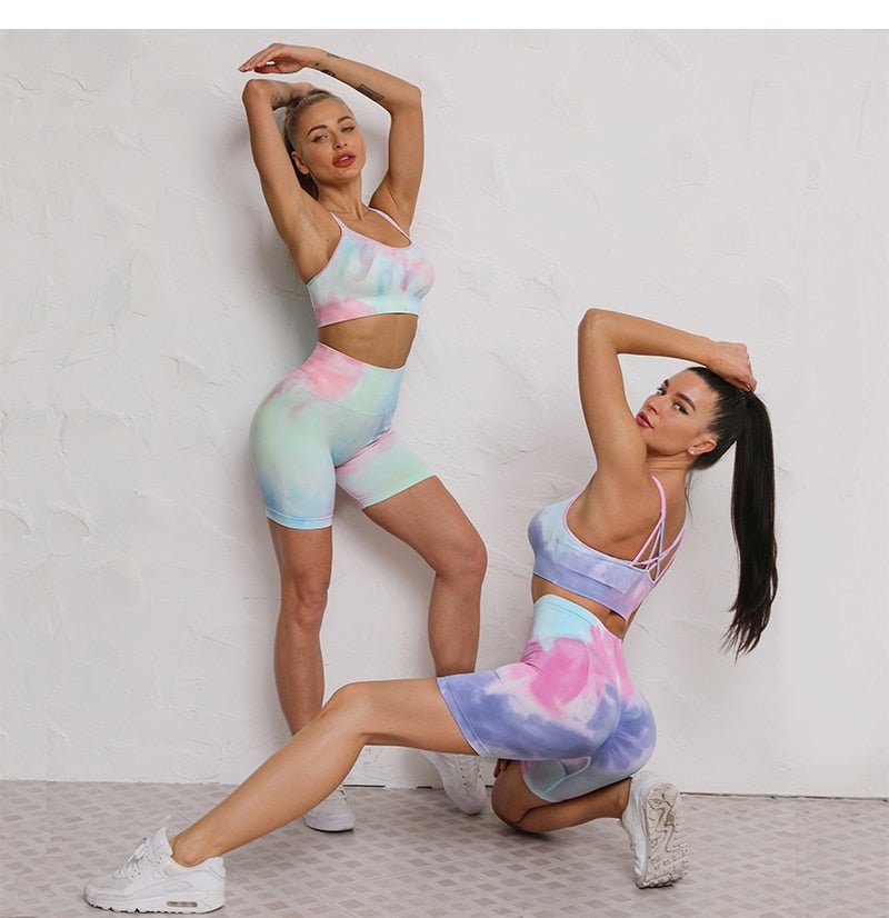 Two-Tone Tie-Dye Sports Bra