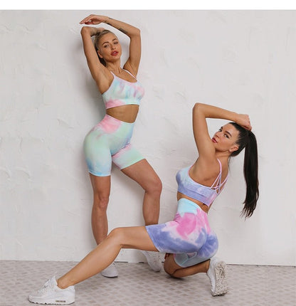 Two-Tone Tie-Dye Sports Bra