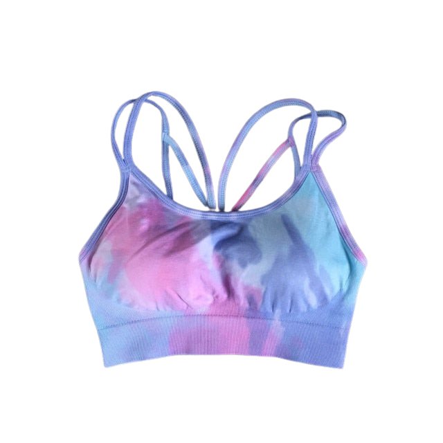 Two-Tone Tie-Dye Sports Bra