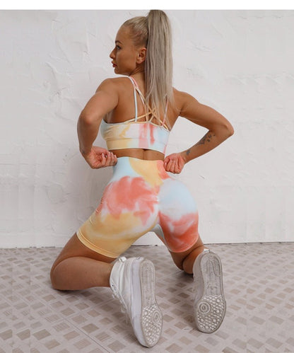 Two-Tone Tie-Dye Sports Bra