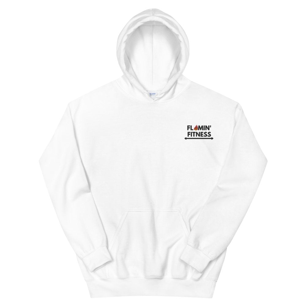 White Embroidered Logo Hoodie