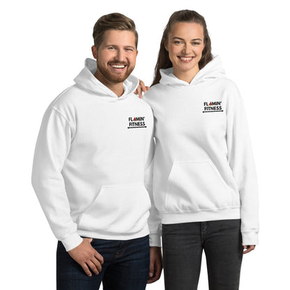 White Embroidered Logo Hoodie