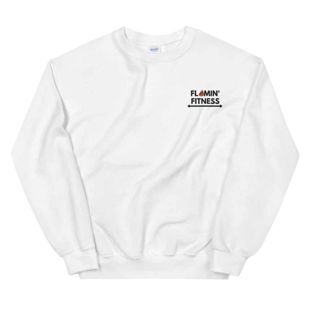 White Embroidered Logo Sweatshirt