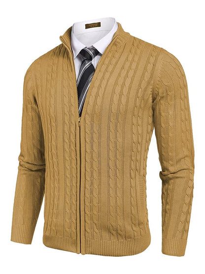 Cardigan Knitted Zip Up Sweater with Pockets (US Only)